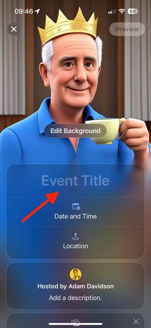 event-title-in-invites-app-on-iphone إدارة الأحداث بسهولة باستخدام أدوات دعوات Apple الفعّالة