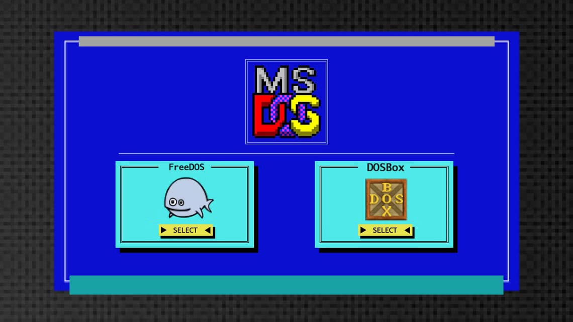 illustration-of-a-terminal-with-the-msdos-logo-and-the-logos-of-freedos-and-dosbox-below أفضل طريقة لتشغيل تطبيقات MS-DOS FreeDOS أم DOSBox