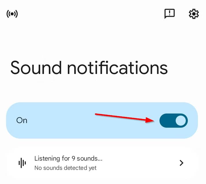 open-sounds-notification-toggle-button-in-live-transcribe كيف تكتشف الرسائل المباشرة المخفية في هاتف Samsung Galaxy دون برامج