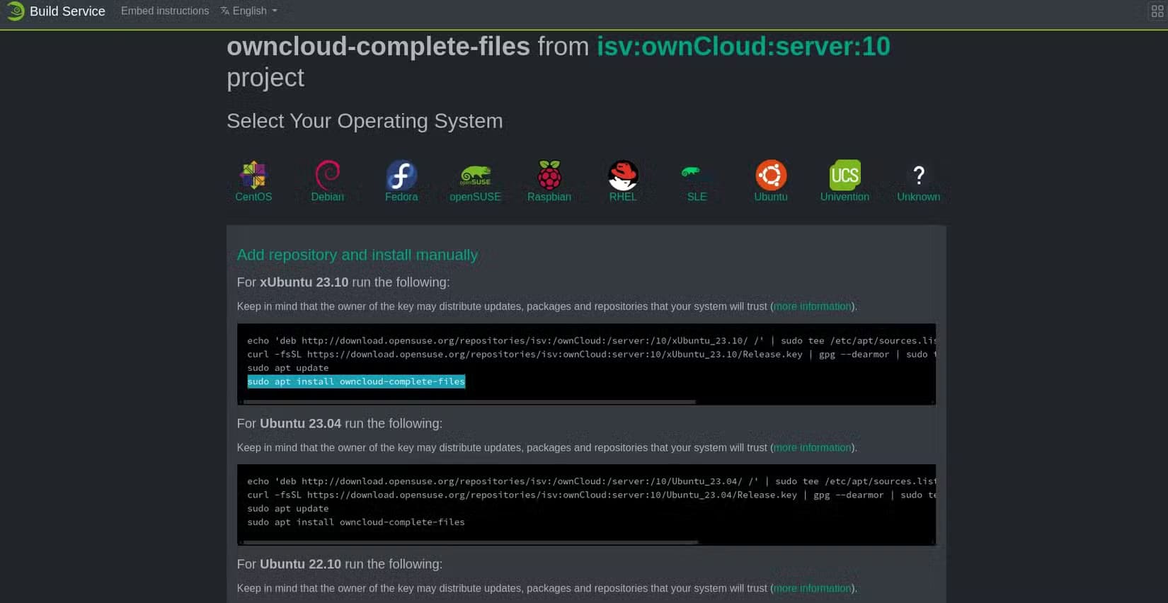 owncloud-server-download-installation-instructions أفضل منصات التخزين السحابي البديلة لـ Google Drive لمستخدمي Linux