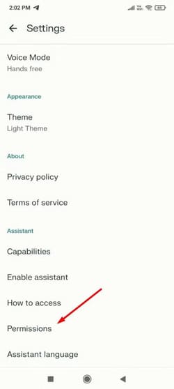 permissions-option-in-the-preplexity-app كيفية الاستفادة من مساعد Perplexity AI على أجهزة Android لتحسين إنتاجيتك