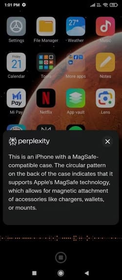 preplexity-assistant-describing-what-s-in-front-of-the-camera كيفية الاستفادة من مساعد Perplexity AI على أجهزة Android لتحسين إنتاجيتك