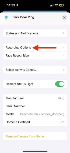 recording-options-for-camera-in-home-app-on-iphone-1 كيفية تفعيل فيديو HomeKit الآمن لكاميرات المنزل الذكي وأهميته في 2025