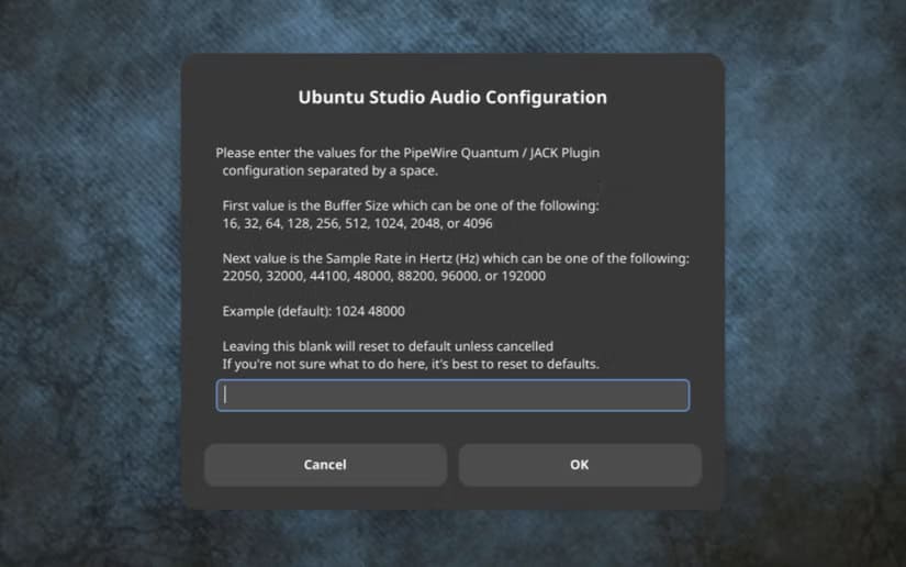 screenshot-of-the-ubuntu-studio-audio-configuration-wizard توزيعات Linux المثالية للمبدعين والمصممين والمطورين