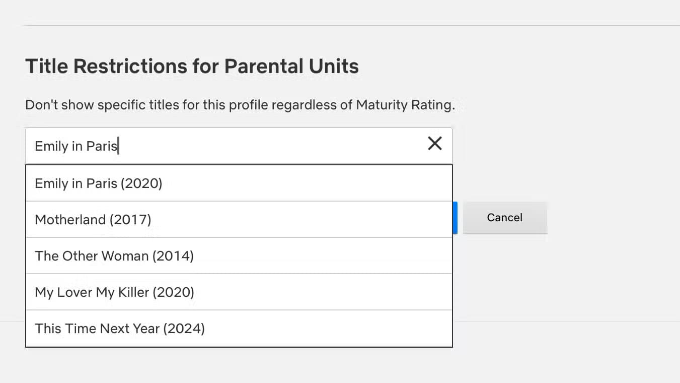 search-for-title-to-block-in-netflix-in-a-browser ميزات خفية في Netflix تمنحك تجربة مشاهدة أفضل