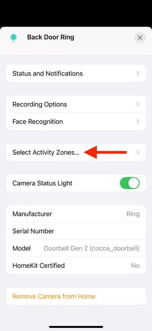 select-activity-zones-in-home-app-on-iphone-1 كيفية تفعيل فيديو HomeKit الآمن لكاميرات المنزل الذكي وأهميته في 2025