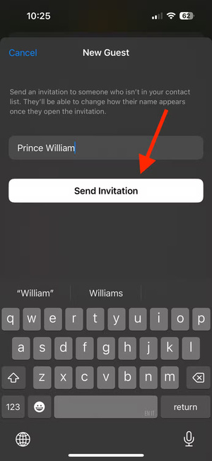 send-invitation-button-in-invites-app-on-iphone إدارة الأحداث بسهولة باستخدام أدوات دعوات Apple الفعّالة