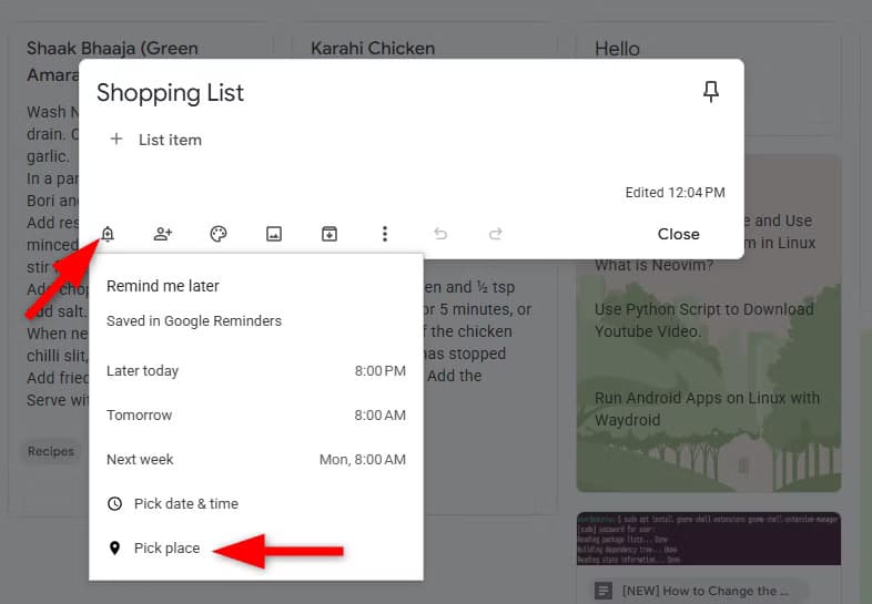 setting-location-based-reminders-on-google-keep ميزات Google Keep التي ستغير طريقة تنظيمك للمهام والملاحظات