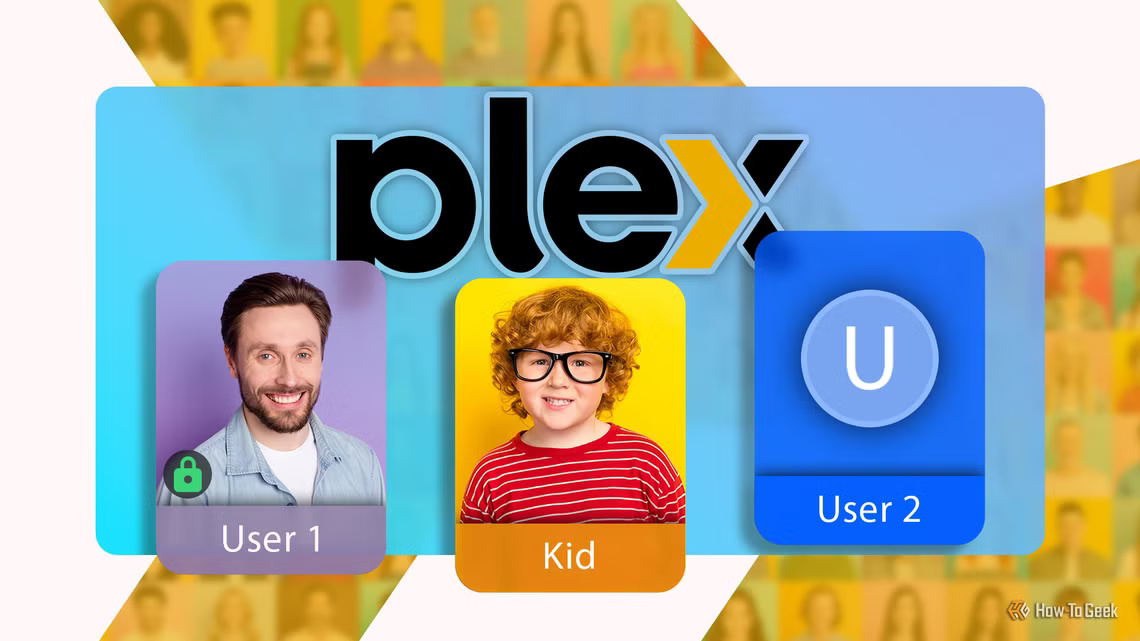 some-plex-user-profiles-including-a-password-protected-user-and-a-child إدارة مستخدمي Plex بسهولة مع ميزات الرقابة الأبوية المتقدمة