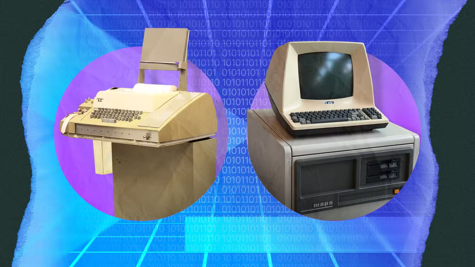 teletype-with-video-terminal ما هي أنظمة التشغيل التي سبقت ويندوز وكيف شكلت تاريخ الحوسبة؟