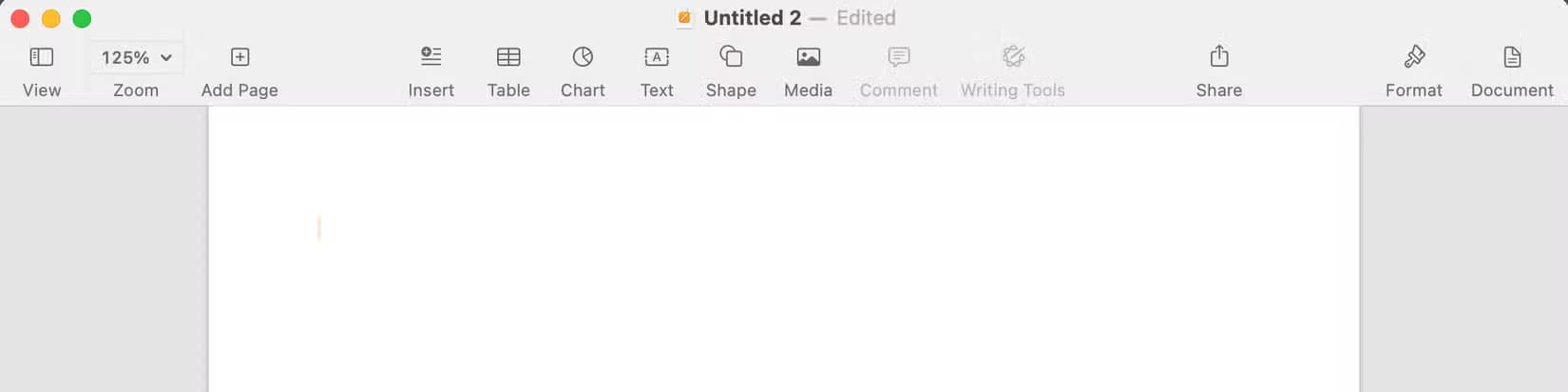 the-uncluttered-tool-bar-of-the-pages-app-on-mac مزايا Apple Pages التي تجعله خيارًا أفضل من Microsoft Word