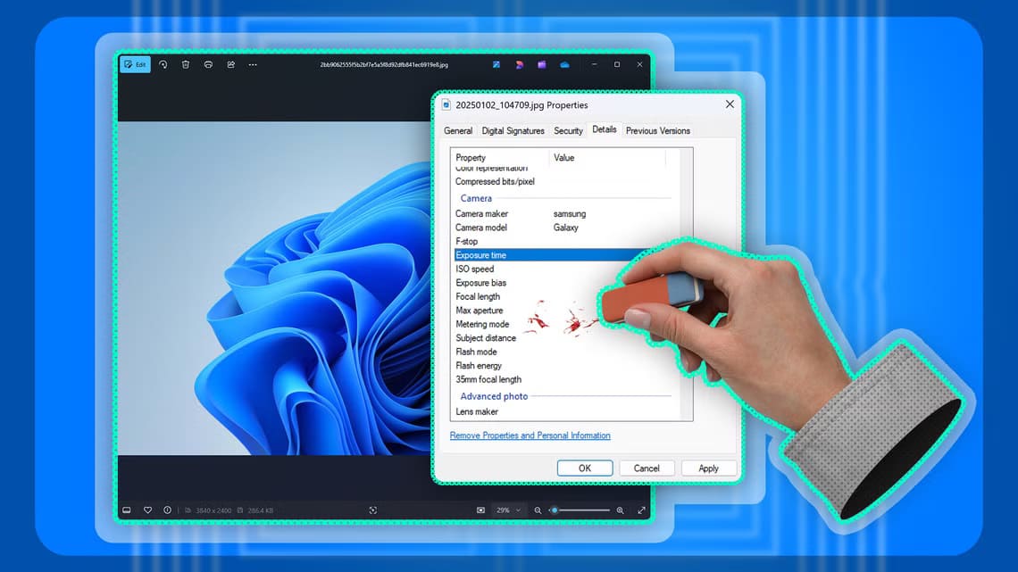 طرق فعّالة لحذف بيانات EXIF من صورك في Windows 11 لحماية خصوصيتك - %categories