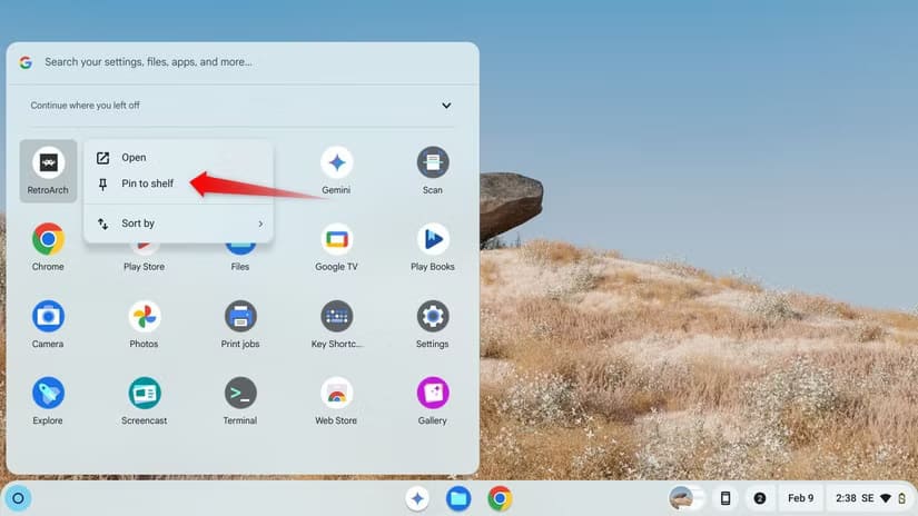 3-pinning-a-frequently-used-app-to-the-shelf-on-chromeos كيفية إعداد جهاز Chromebook الجديد بخطوات سهلة وفعّالة