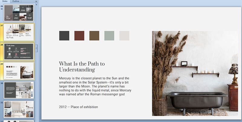 How-to-Create-a-Portfolio-in-PowerPoint-10 خطوات بسيطة لتصميم محفظة أعمال احترافية باستخدام PowerPoint