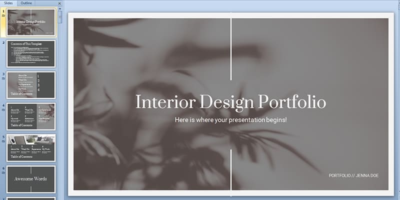 How-to-Create-a-Portfolio-in-PowerPoint-3 خطوات بسيطة لتصميم محفظة أعمال احترافية باستخدام PowerPoint