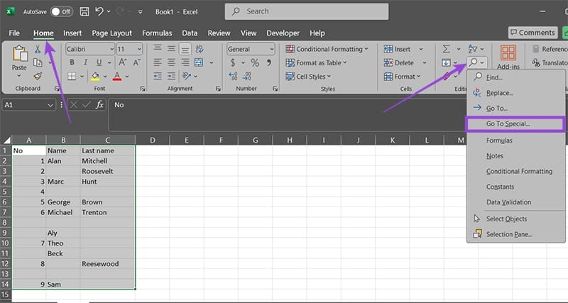 How-to-Remove-Empty-Rows-in-Excel-6 طريقة إزالة الصفوف الفارغة في Excel بخطوات سهلة وفعالة