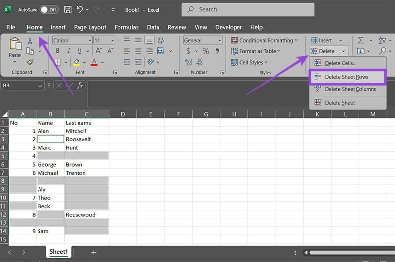 How-to-Remove-Empty-Rows-in-Excel-8 طريقة إزالة الصفوف الفارغة في Excel بخطوات سهلة وفعالة