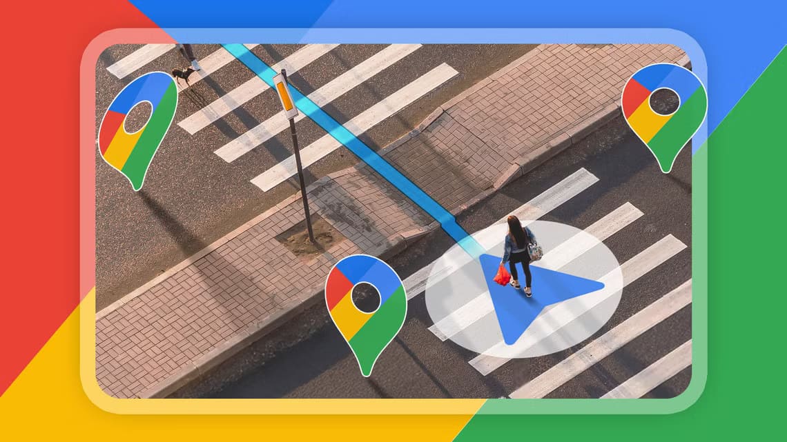 a-pedestrian-crossing-the-crosswalk-following-the-google-maps-guide ميزة مخفية في خرائط Google تُحسن تجربة المشي بشكل فوري