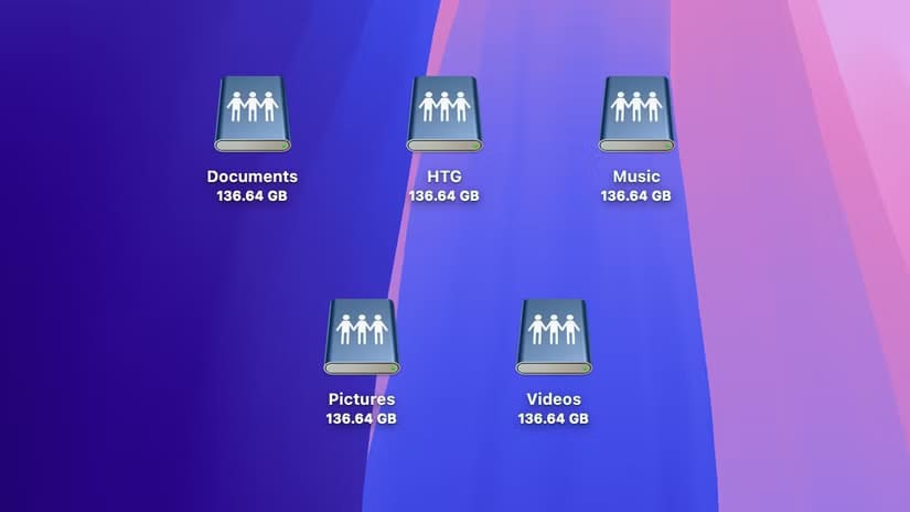 apple-macos-sequoia-15-4-finder-desktop-network-drives-mounted-volumes طريقة الوصول إلى الخوادم ومحركات الأقراص البعيدة عبر Finder على نظام Mac بسهولة