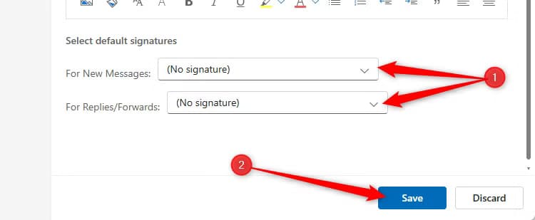 the-options-in-new-outlook-to-add-email-signatures-to-new-messages-only-or-replies-and-forwards-too 6 نصائح وحيل لتحسين استخدام البريد الإلكتروني في Outlook يجب أن تعرفها