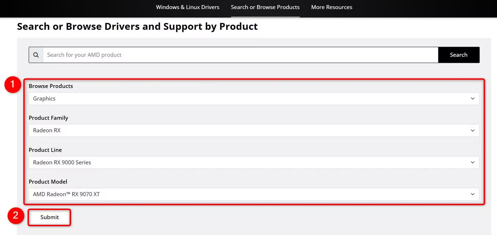 2-download-amd-drivers خطوات فعالة لتثبيت أداء الألعاب على Windows 11 دون تقطيع