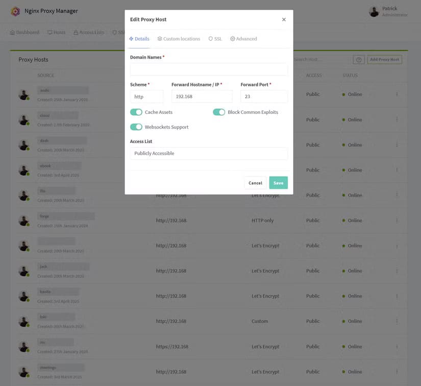 nginx-proxy-manager-my-hosts كيف تستضيف موقعك باستخدام Docker و Nginx Proxy Manager بخطوات بسيطة