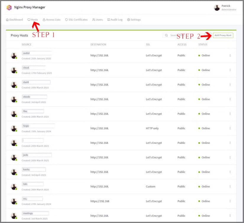 nginx-proxy-manager-starting-steps كيف تستضيف موقعك باستخدام Docker و Nginx Proxy Manager بخطوات بسيطة